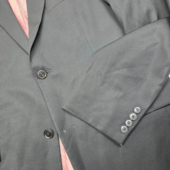 BOSS HUGO Wool Blazer Jacket Mens 38R Black Super 100‎ Suit Jacket Coat
